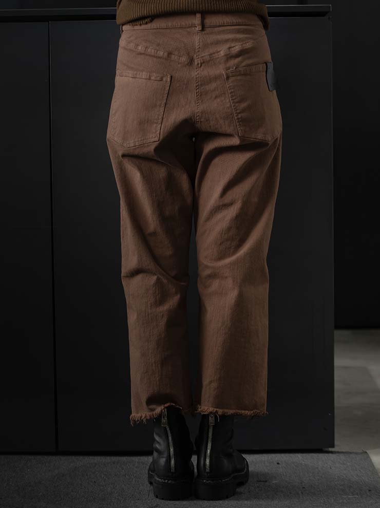 s°n / serien°umerica<br> WOMENS Classic 5 pocket denim trousers / TABACCO