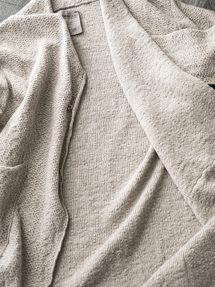 DANIEL ANDRESEN<br> IRIS long knit coat / ECRU