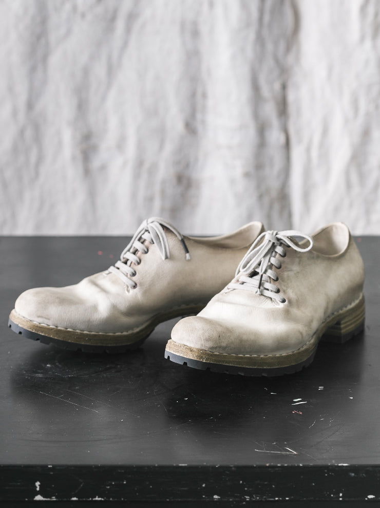 EMATYTE <br>MENS Buffalo Leather One Piece Lace Up Shoes ICE