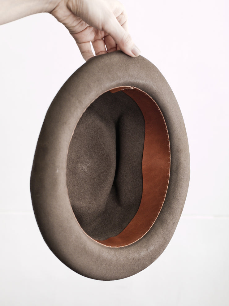 HORISAKI<br> BHHLF005EB Beaver Fur Felt Easy Barn Hat TAUPE