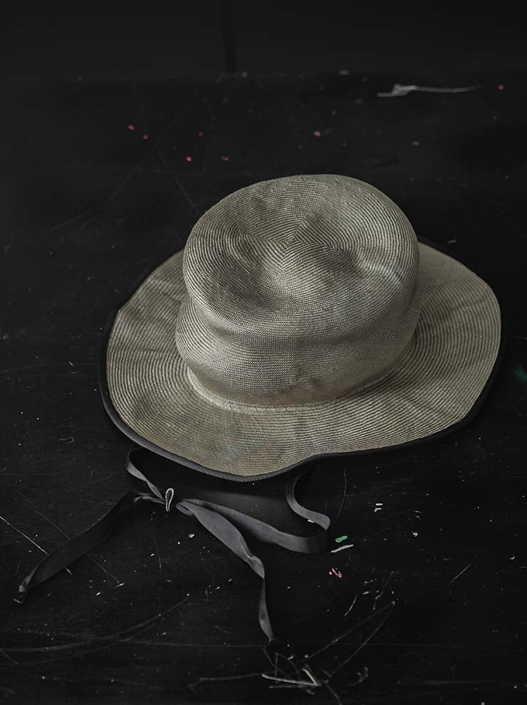 HORISAKI<br> SHVBK007 Antique Sisal Straw Hat IRON