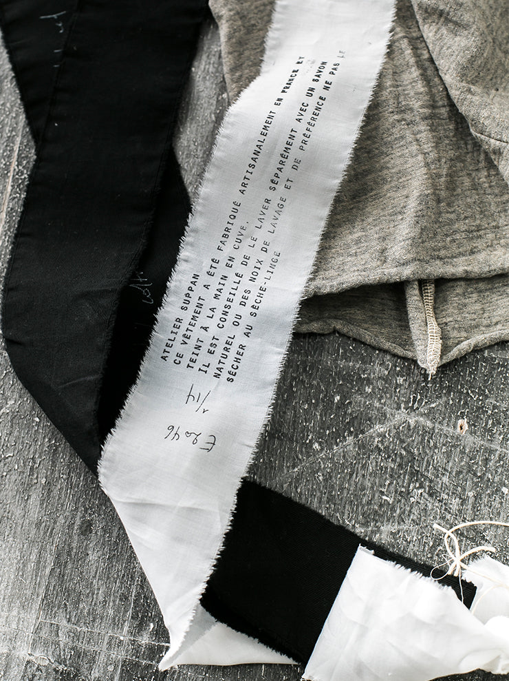ATELIER SUPPAN<br> WOMENS Structure cut T-shirt TEA DYE