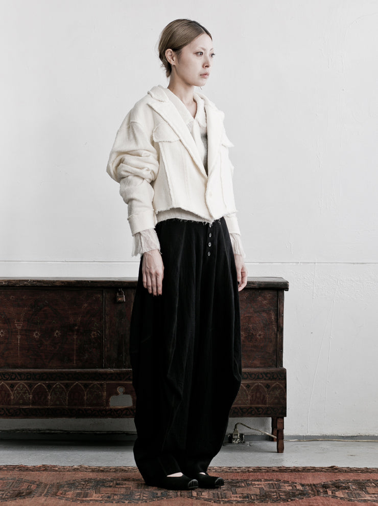Phaédo<br> Riders short jacket WHITE