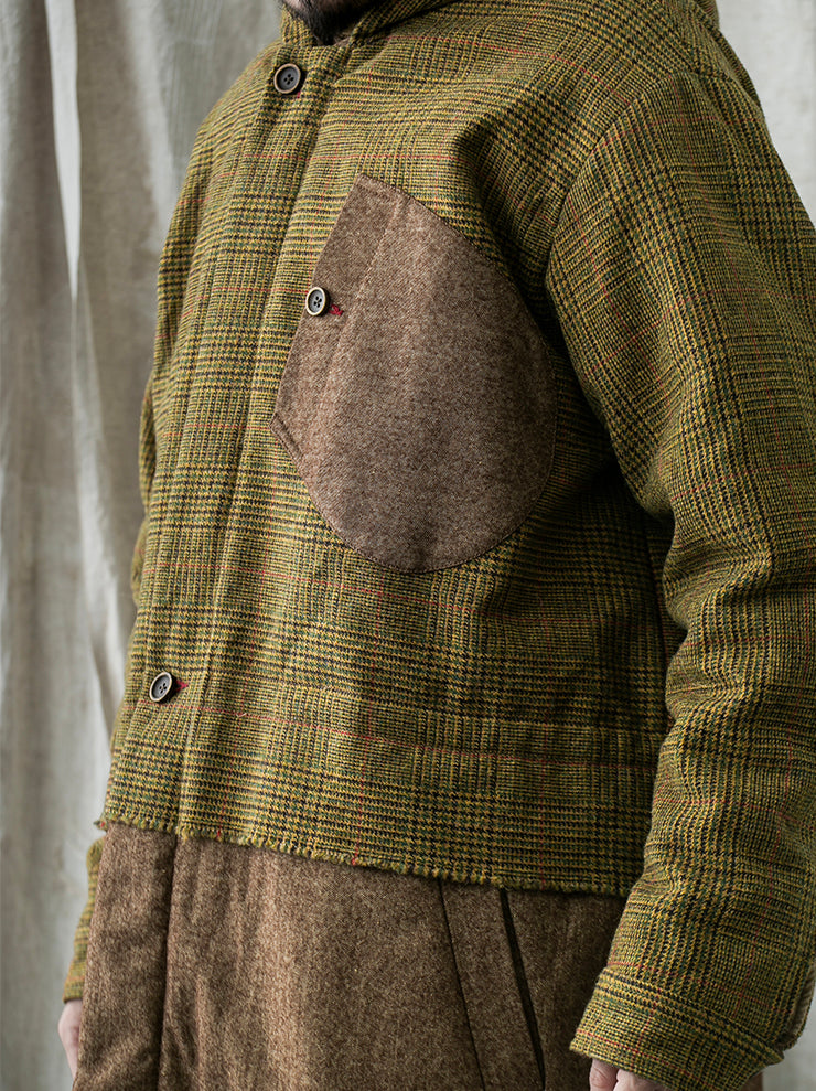 UMA WANG<br> Switchable hood wool coat / MANGO & BROWN