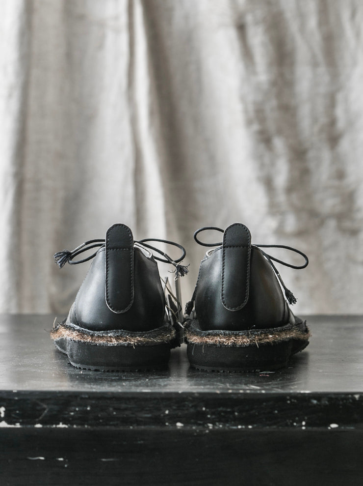MATTHIAS WINKLER<br> MENS Dead Stock Cow Leather Shoes FLOSS / Black