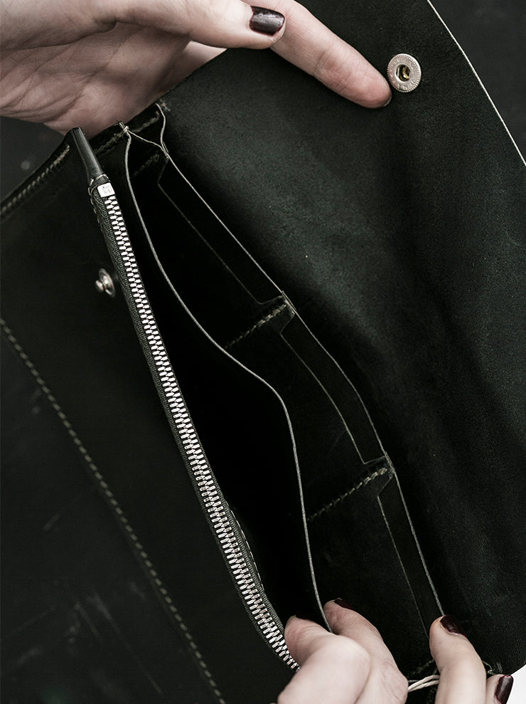GUIDI<br> Large wallet MILITARY GREEN CV31T / PRESSED KANGAROO