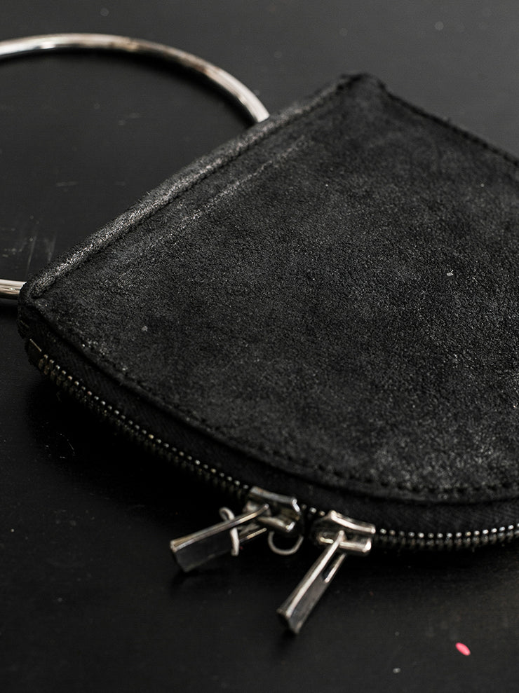 GUIDI<br> Ring handbag S06RU COATED BLACK