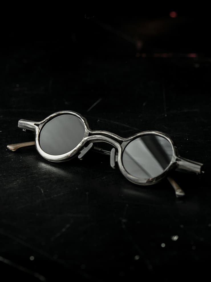 RIGARDS×DETAJ<br> GENUINE HORN & BETA TITANIUM FRAME sunglasses / MATTE POLISHED BLACK&WHITE / RG0824