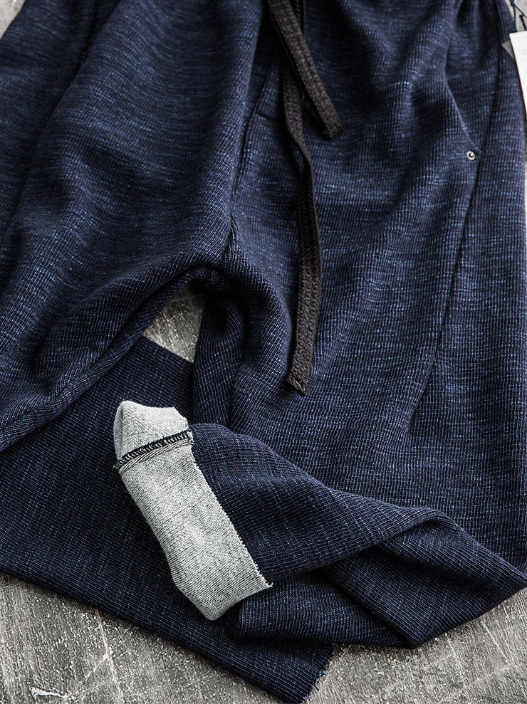 MATiAS<br> Indigo knit drawcord pants INDIGO
