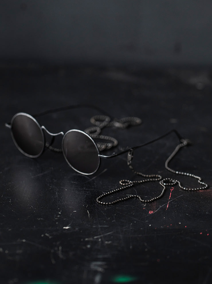 RIGARDS × UMA WANG<br/>TITANIUM フレームサングラス / ANTIQUE BLACK / RG00UW14