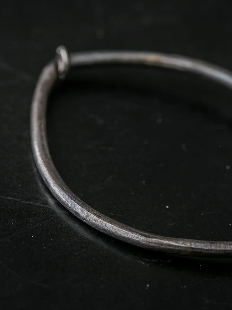 GUIDI<br> Silver spiral bracelet G-SPB2
