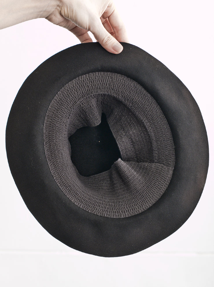 HORISAKI<br> BHJZZ005EB Beaver Fur Felt Easy Barn Hat BLACK