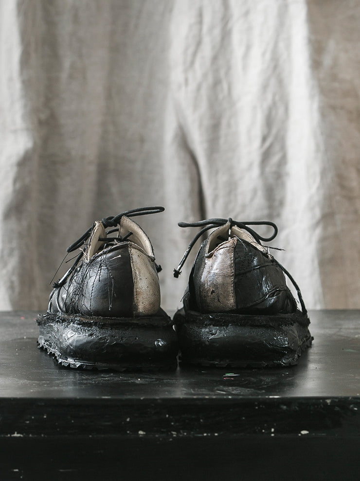 MATTHIAS WINKLER<br />MENS Antique Leather Shoes / GLOVES BLACK