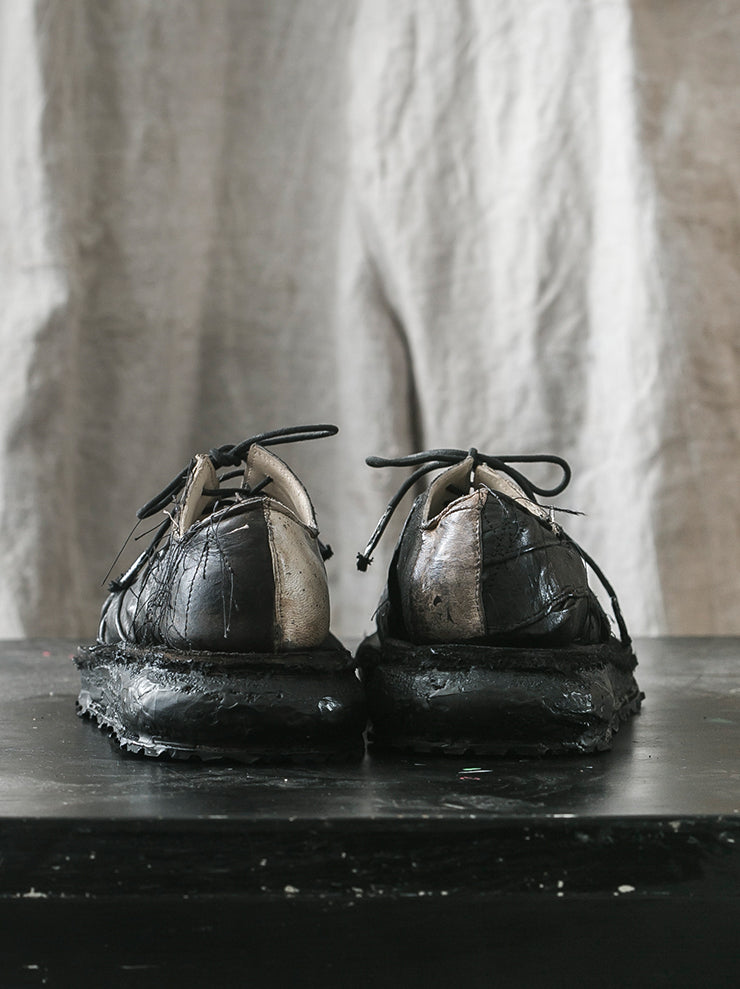 MATTHIAS WINKLER<br> MENS Antique Leather Shoes / GLOVES BLACK