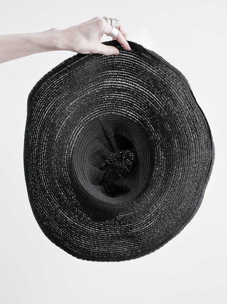 HORISAKI<br> SHMTT013 Sisal straw hat BLACK