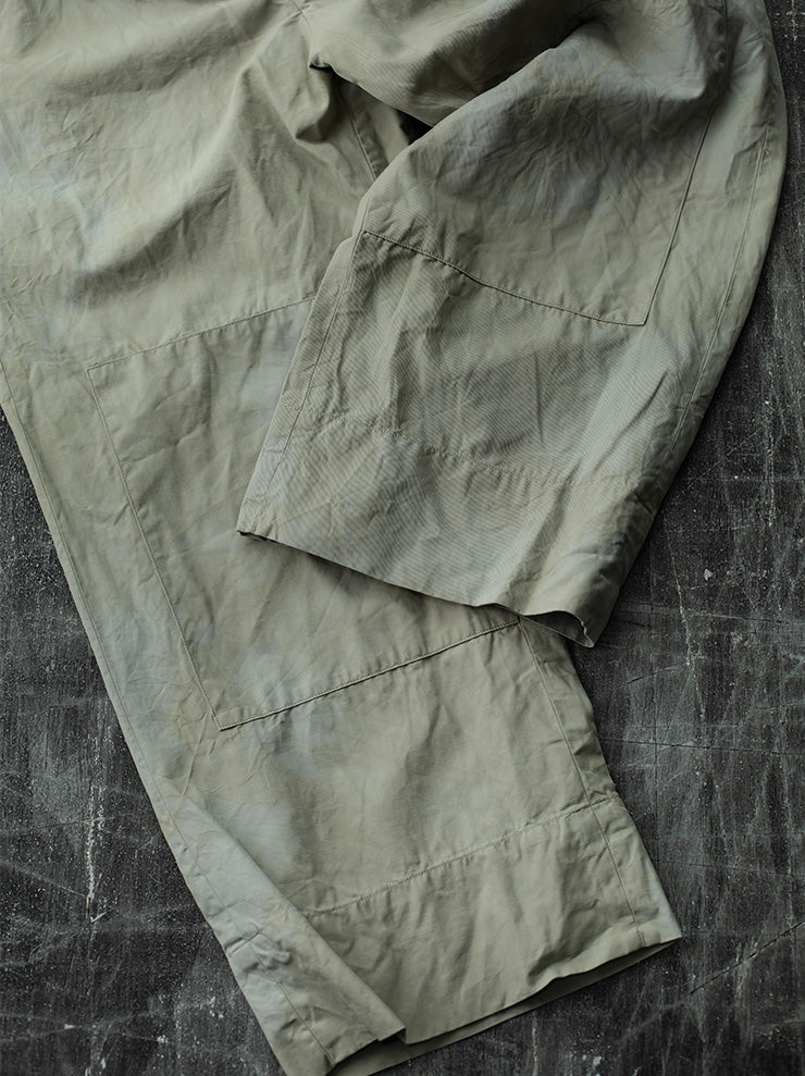 ATELIER SUPPAN<br> MENS Cotton Trousers / GRAY BEIGE TYE AND DYE