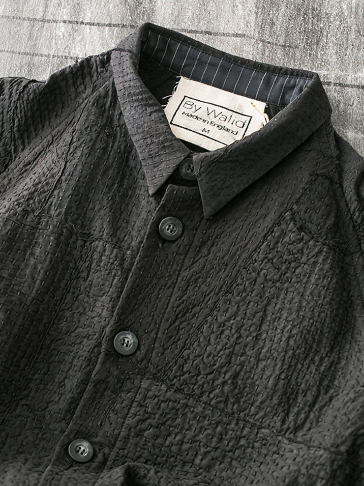 By Walid<br> Men's Mile Shirt Jacket BLACK / SIZE M