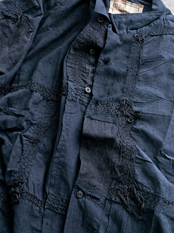 By Walid<br />メンズセンスシャツ INDIGO / light mahama / size L
