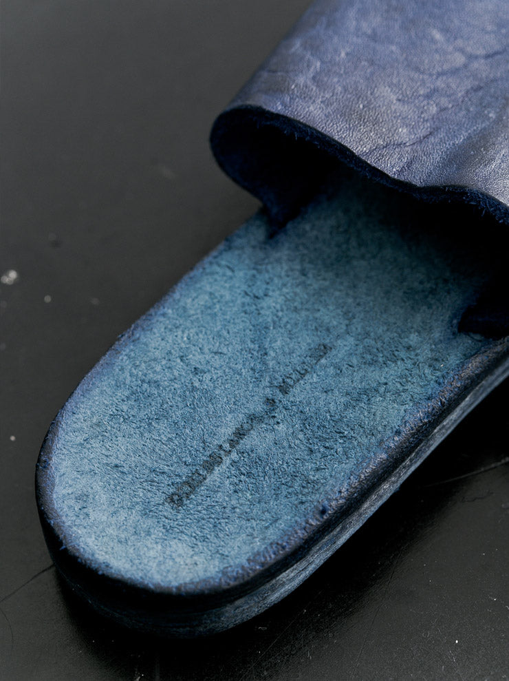 DIMISSIANOS&MILLER<br> Women's wedge sole thong sandals DYED HORSE / BLUE