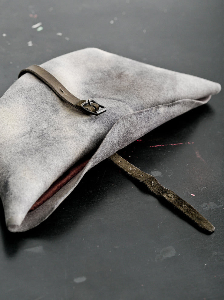 HORISAKI<br> ONE OF A KIND BAG1 Rabbit fur felt bag