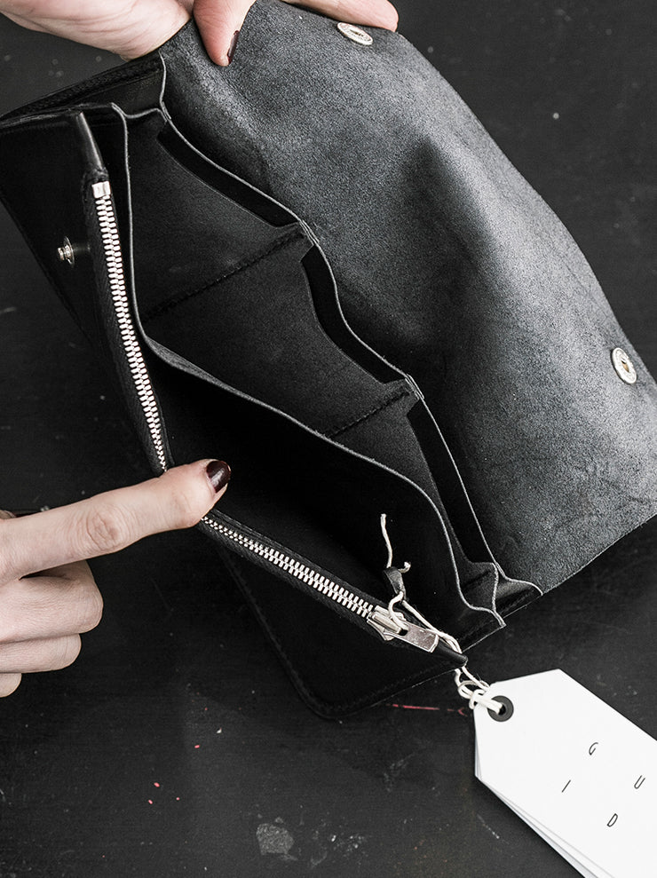 GUIDI<br> Large wallet WT03 BLKT / PRESSED KANGAROO
