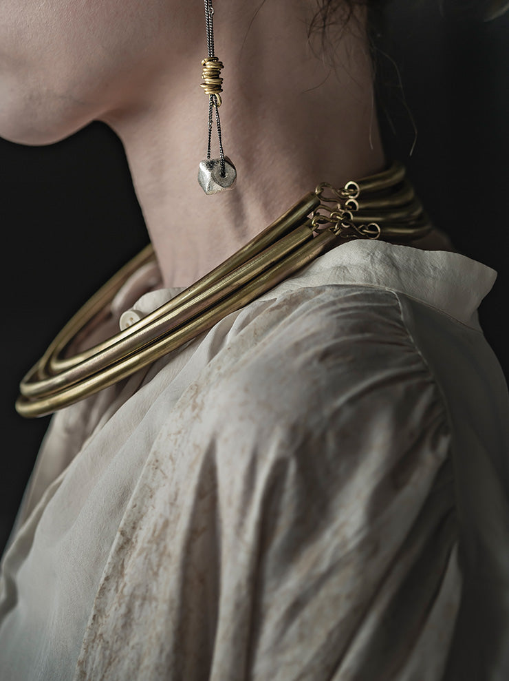 UMA WANG X DETAJ <br>AFRICAN BRASS NECKLACE