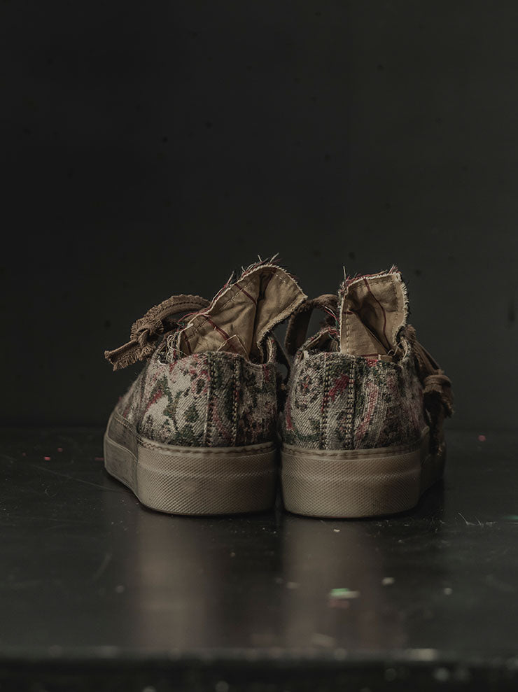 UMA WANG<br> WOMENS Low-cut tennis shoes / TAN×RED×GREEN