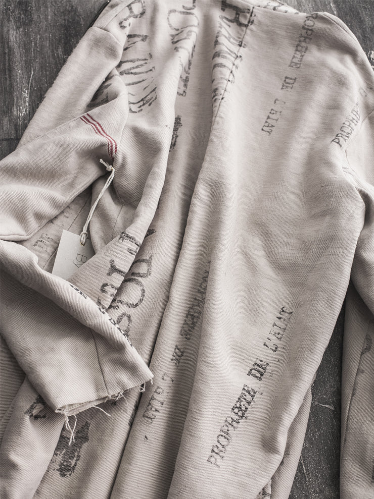 By Walid <br>Men's Albert jacket PRINT / military canvas cotton / SIZE L