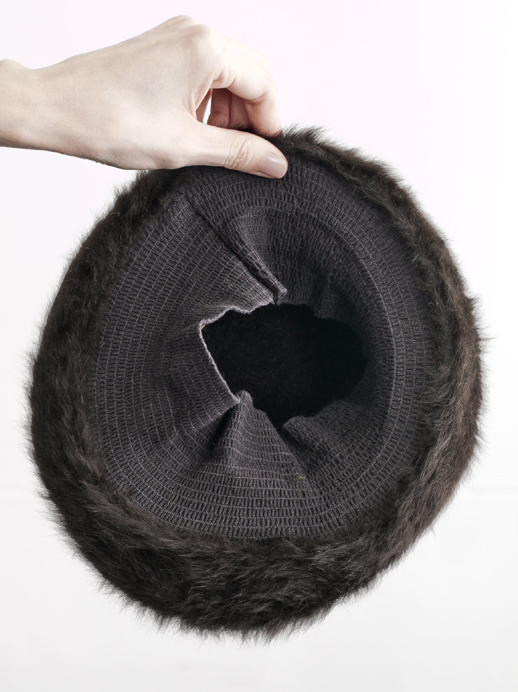 HORISAKI <br>RHBIB000PLPP Vintage Rabbit Fur Felt Hat BROWN