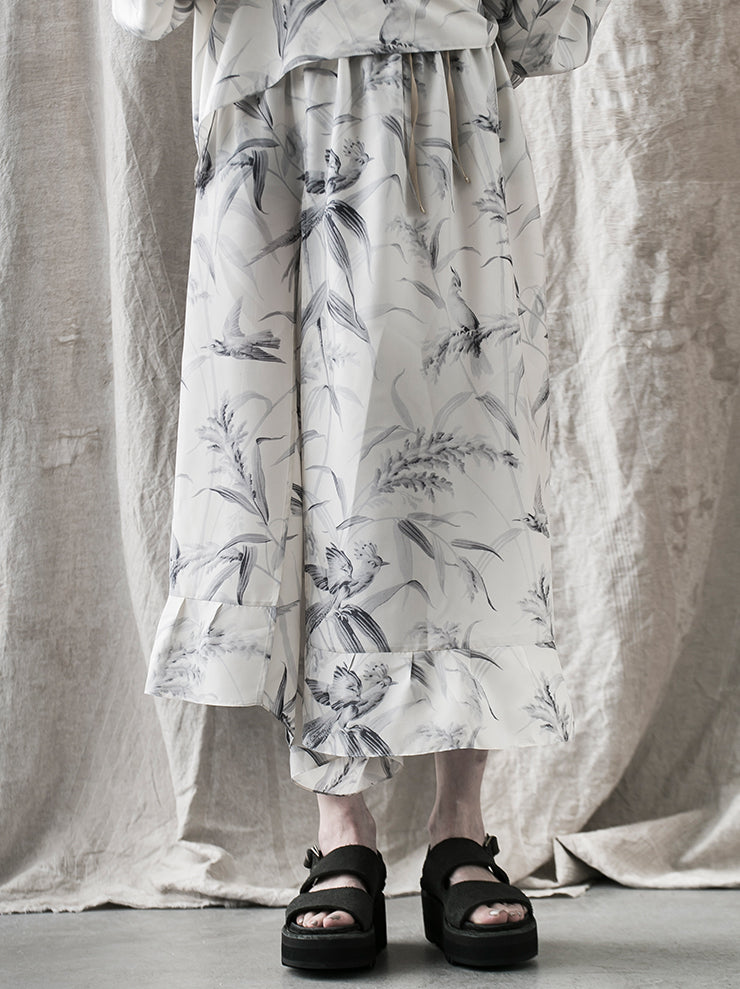 By Walid<br> Women's Prairie Skirt Pants PAPAGAYO GRAY