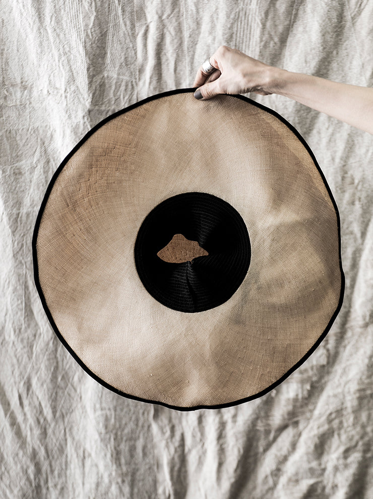 HORISAKI<br> SHELS015 Antique Paris Sisal Straw Hat NATURE
