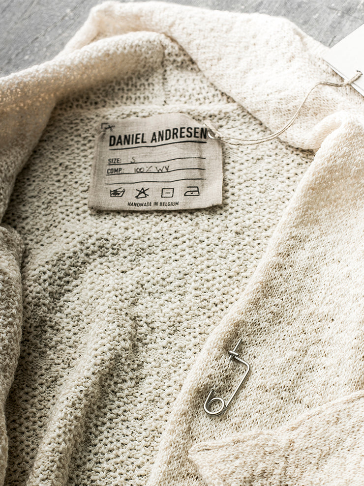 DANIEL ANDRESEN<br> belt cardigan BONE