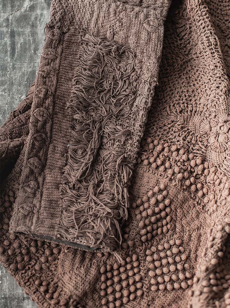 By Walid<br> Women's Cardy Jacket / BROWN & BLUE