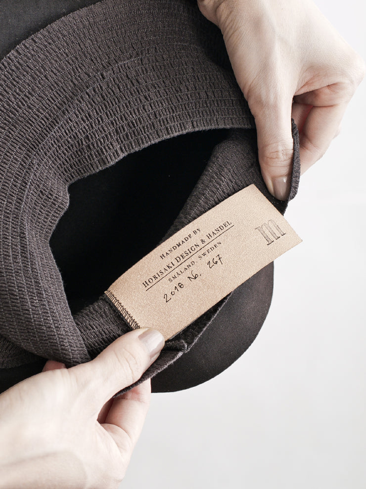HORISAKI<br> BHJZZ005EB Beaver Fur Felt Easy Barn Hat BLACK