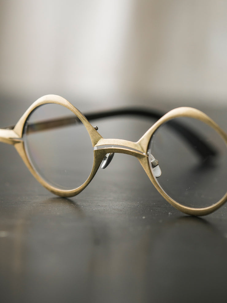 RIGARDS×DETAJ<br> Copper x solid wood sunglasses GOLD PATINA / RG0825DT