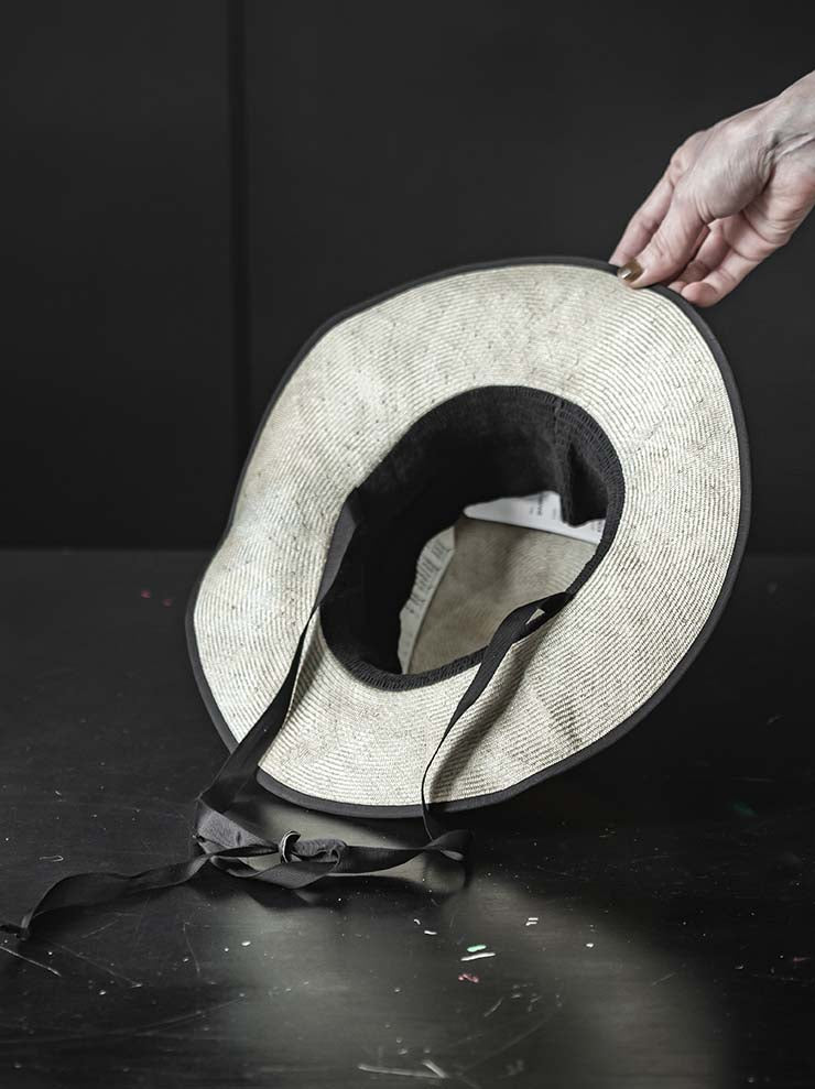 HORISAKI<br> SHVBK007 Antique Sisal Straw Hat IRON