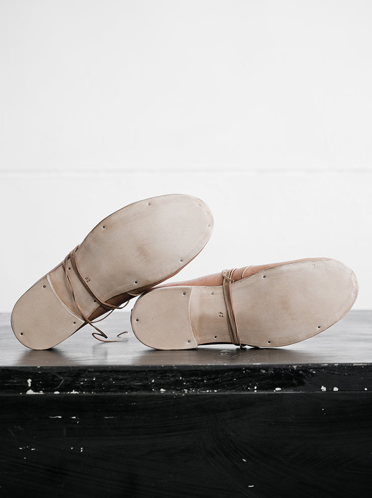 DIMISSIANOS&MILLER<br> Men's Clutter Derby Chaplin Shoes NATURAL