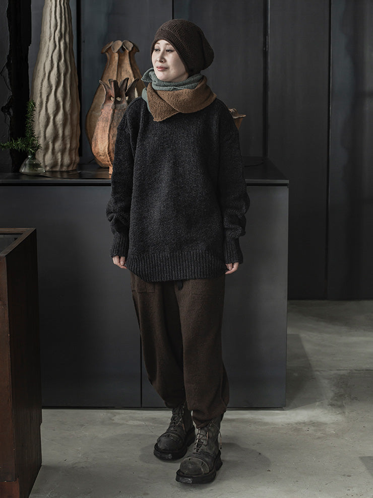 DANIEL ANDRESEN<br> Lorikeet chunky pullover / Charcoal