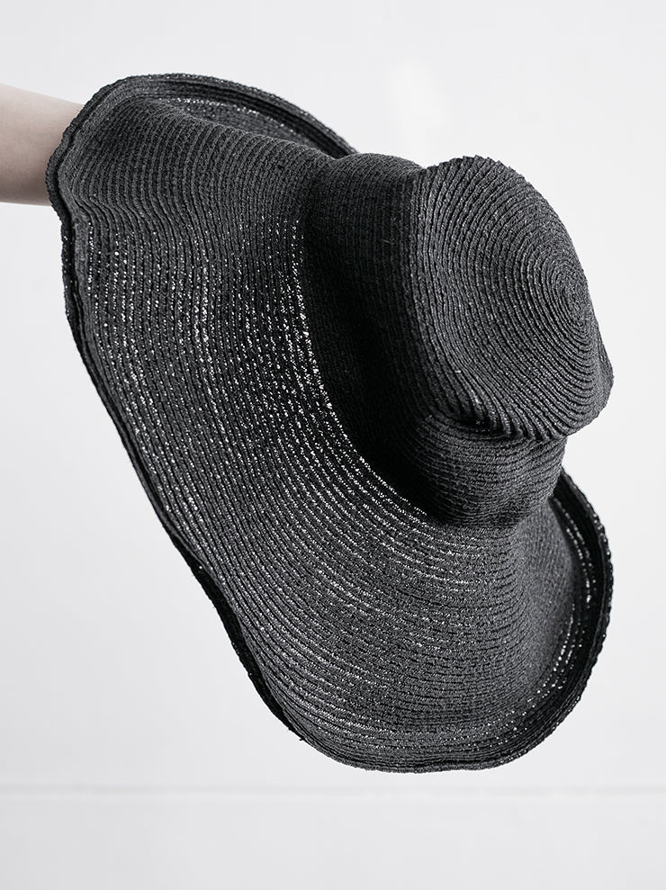 HORISAKI<br> SHMTT013 Sisal straw hat BLACK