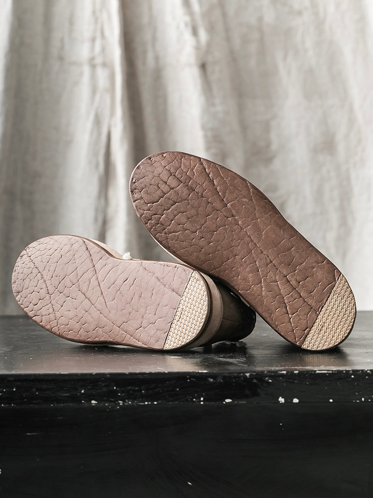 SEYE<br> MENS Classic high-cut leather shoes / NATURAL