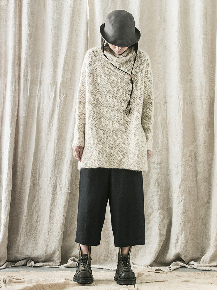 DANIEL ANDRESEN <br>Big chunky turtle knit ECRU