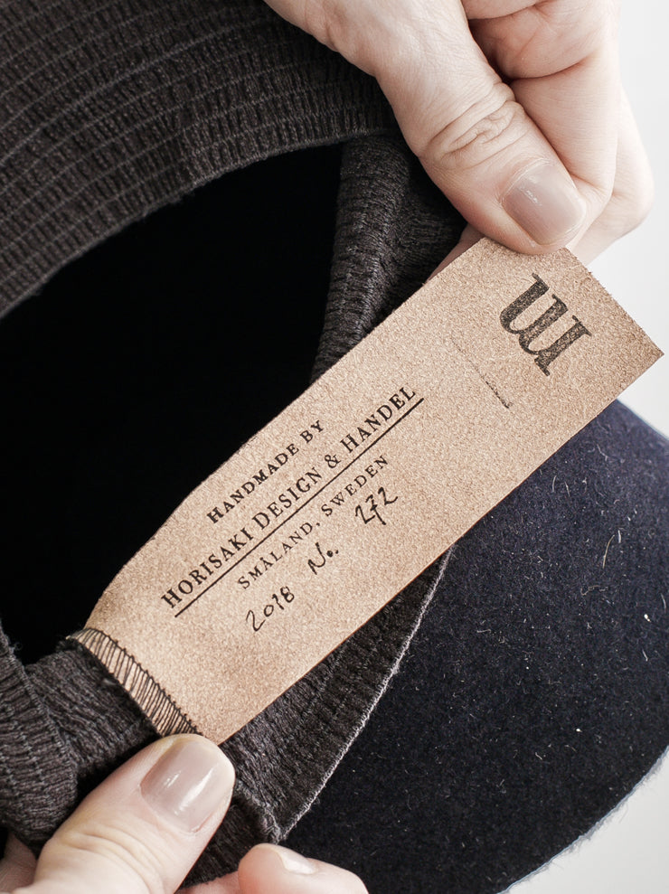HORISAKI<br> RHKNK006PLSV Vintage Rabbit Fur Felt Hat MIDNIGHT BLUE