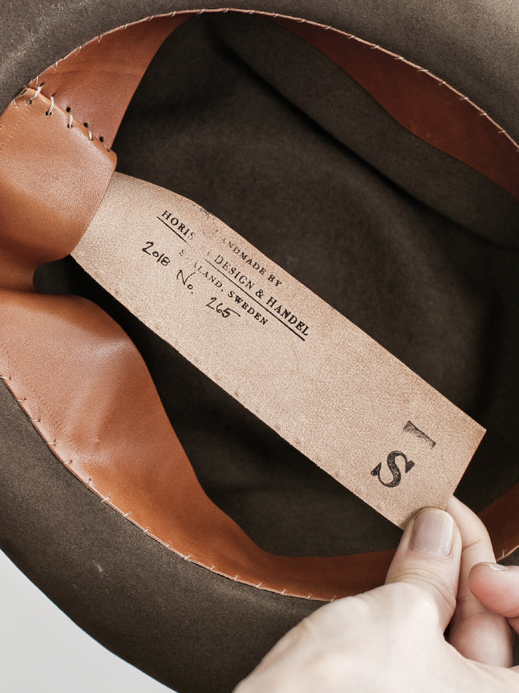 HORISAKI<br> BHHLF005EB Beaver Fur Felt Easy Barn Hat TAUPE