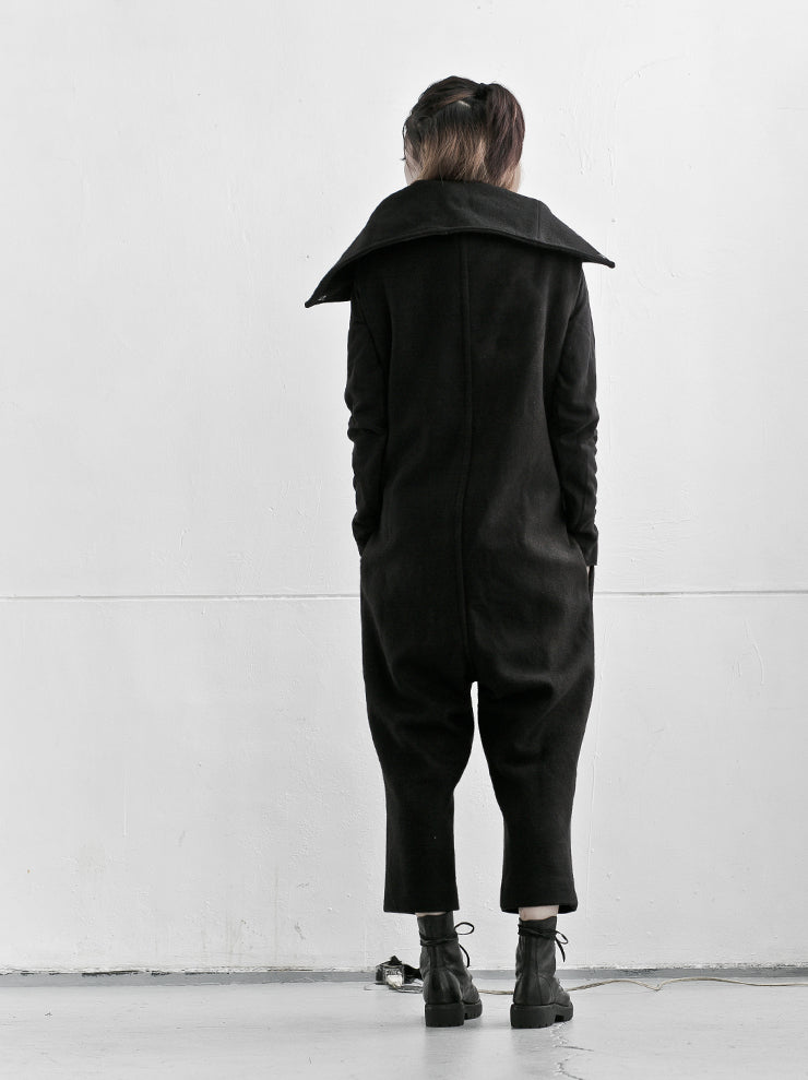 BIEK VERSTAPPEN<br> sleeveless jumpsuit / wool / GRAY