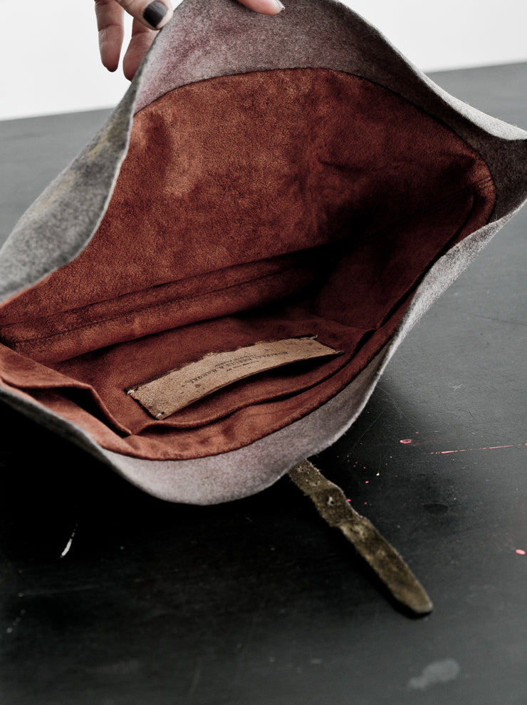 HORISAKI<br> ONE OF A KIND BAG1 Rabbit fur felt bag
