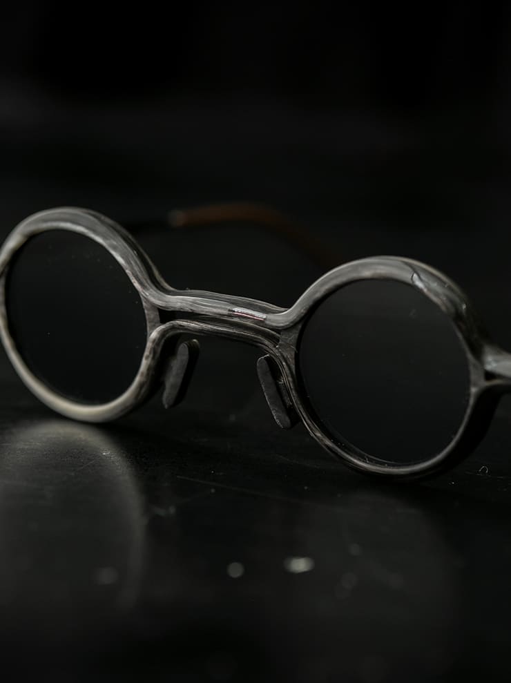 RIGARDS×DETAJ<br> GENUINE HORN & BETA TITANIUM FRAME sunglasses / MATTE POLISHED BLACK&WHITE / RG0824