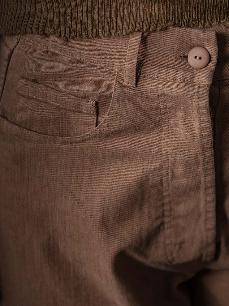 s°n / serien°umerica<br> WOMENS Classic 5 pocket denim trousers / TABACCO