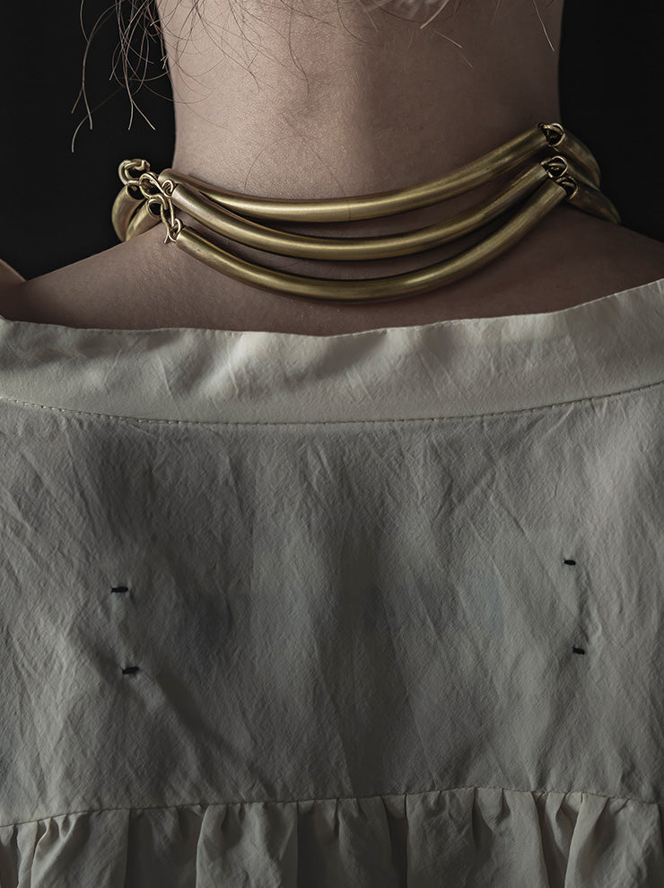 UMA WANG X DETAJ <br>AFRICAN BRASS NECKLACE