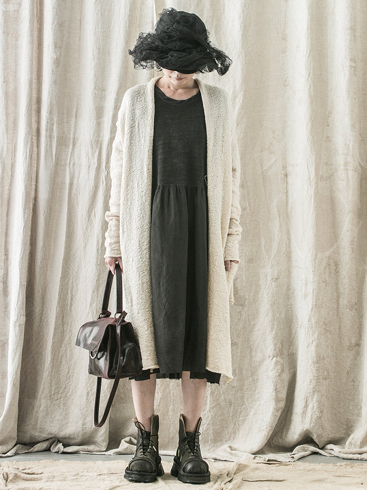 DANIEL ANDRESEN<br> belt cardigan BONE