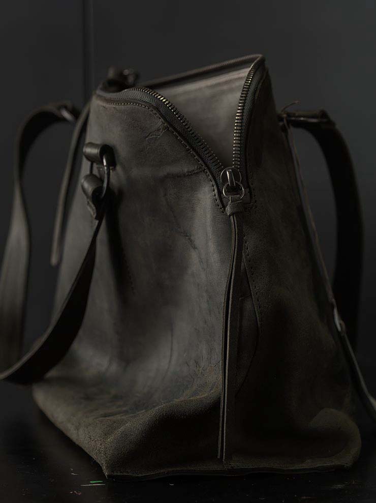 tagliovivo<br> Bowlet bag L / MILITARY & SILVER
